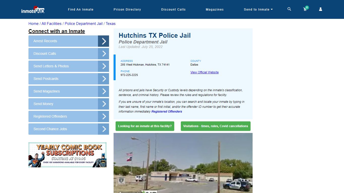 Hutchins TX Police Jail & Inmate Search - Hutchins, TX